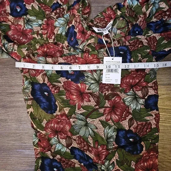 NWT Walter Baker Royal Garden Verlee Ruched Mini Dress Size 0 - Picture 9 of 14